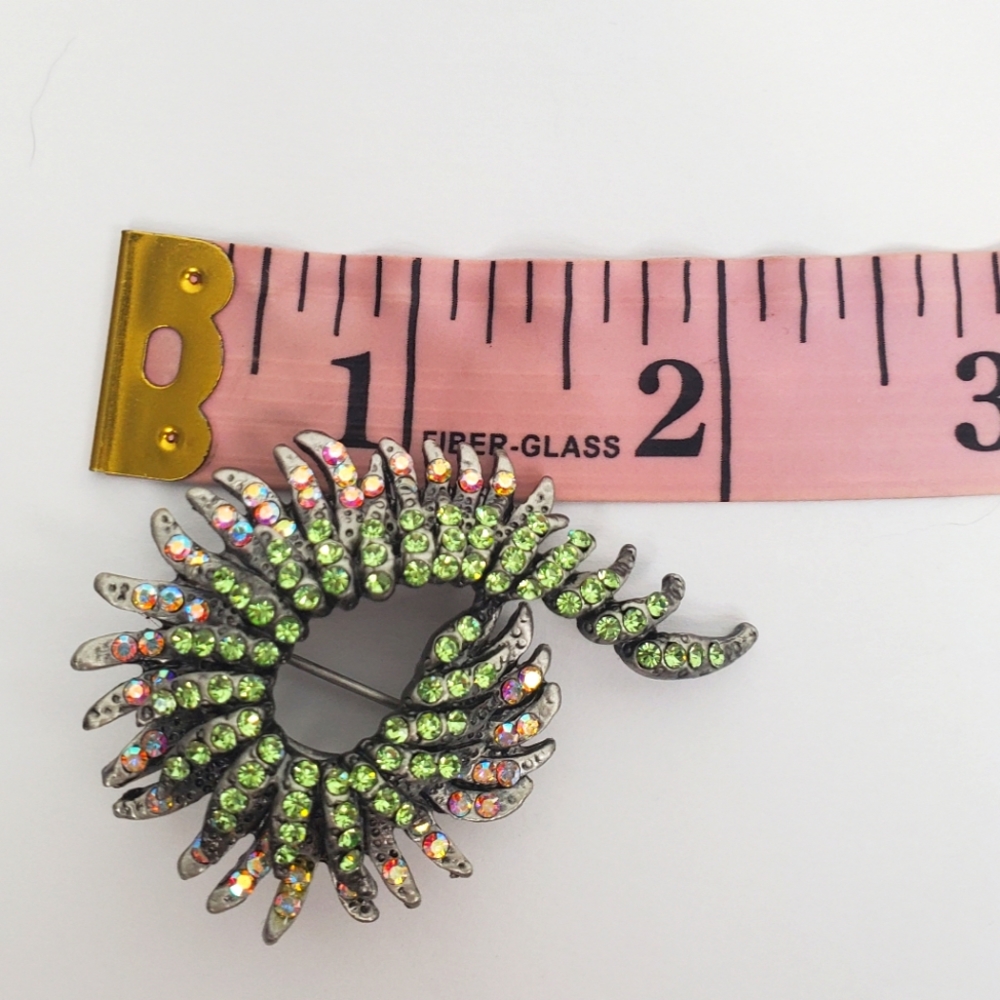 Spiral Rhinestone Brooch - Picture 6 of 8